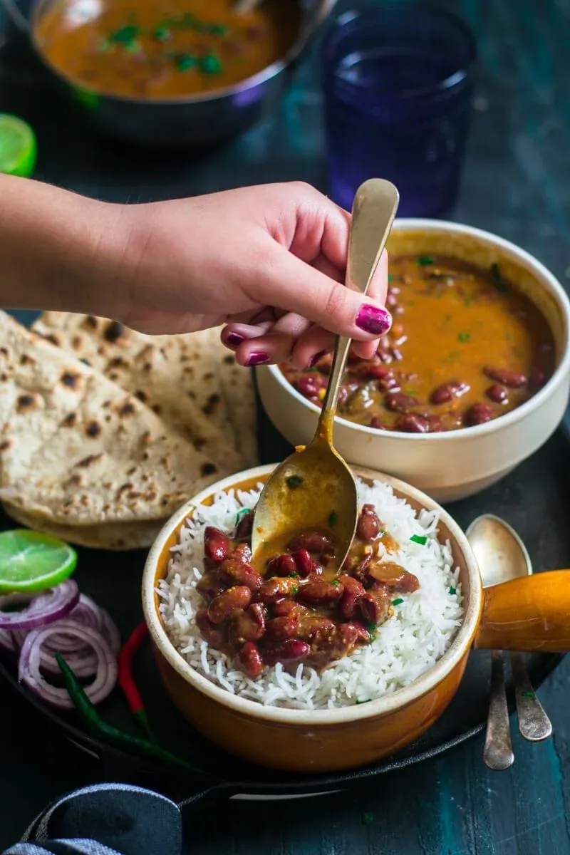 Rajma chawal with phulka